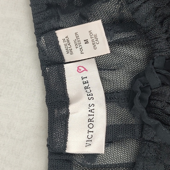 90s Victoria's Secret NWOT Black Lace Shorts Panties Sexy Loungewear Size Medium - Picture 6 of 6